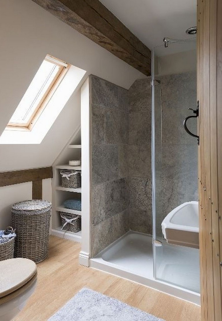 28+ Amazing Genius Attic Bathroom Remodel Design Ideas
