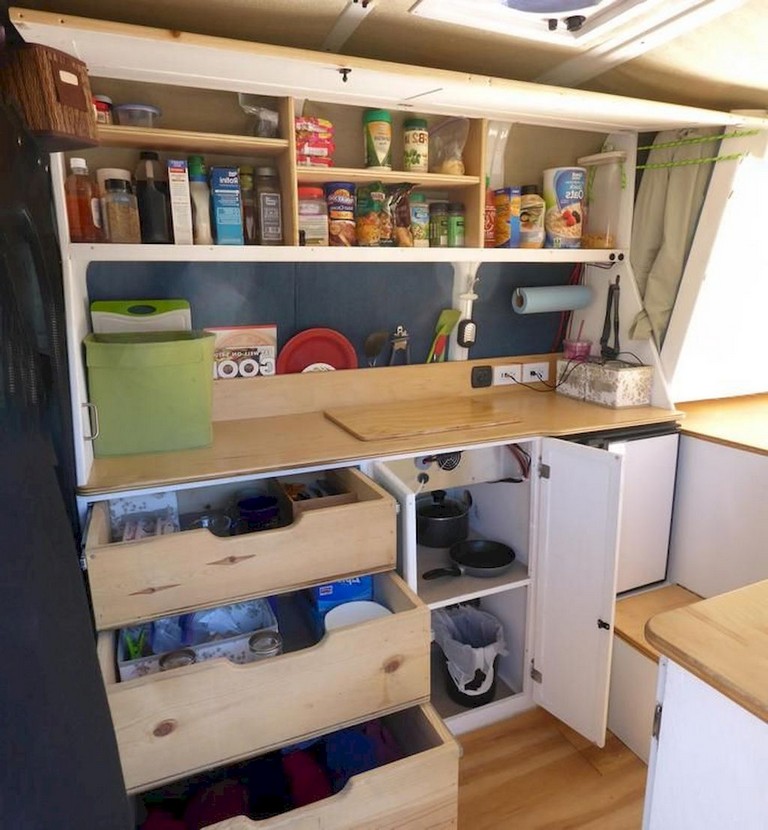 76 Inspiring Rv Living Camper Van Storage Solution Ideas Page