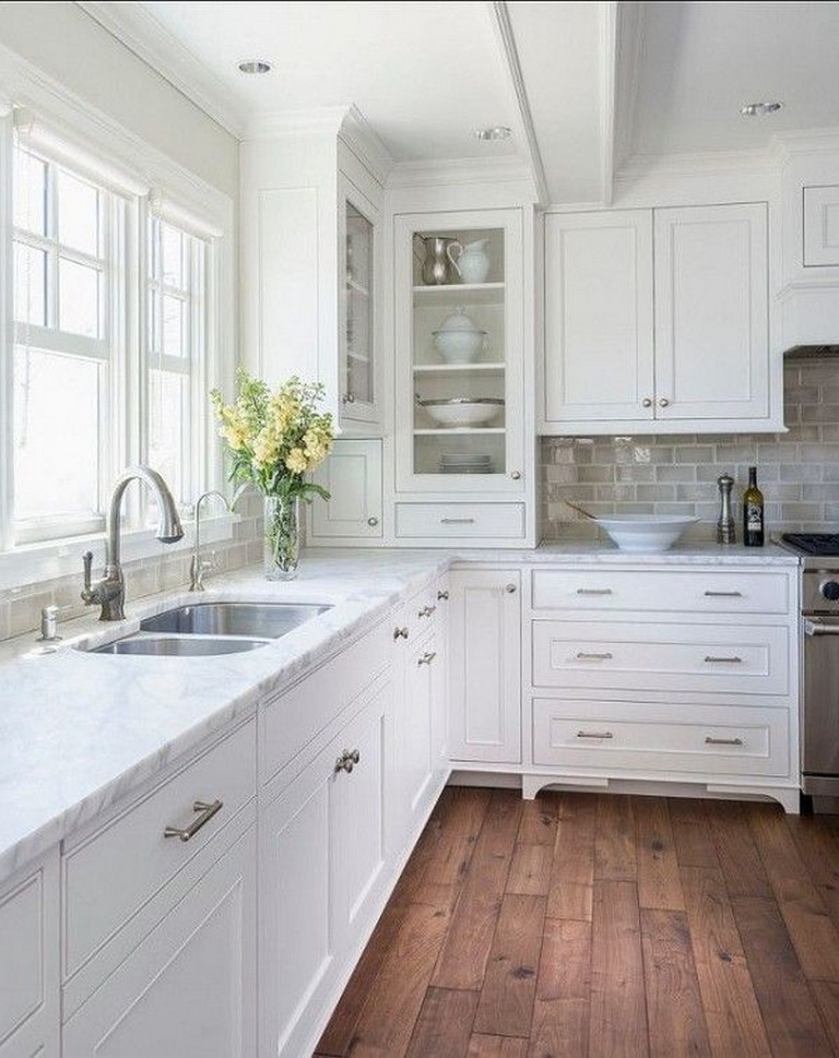 51+ Elegant White Kitchen Design Ideas - Page 2 of 52 French Bathroom Cabinet