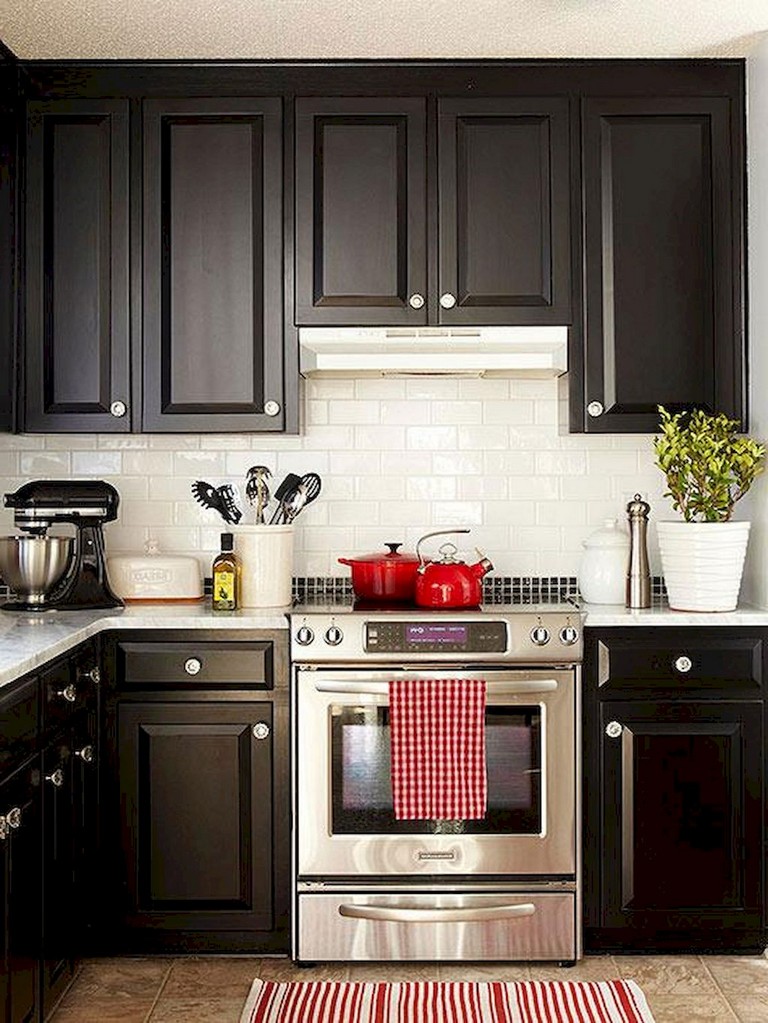 59+ Marvelous Black Kitchen Cabinets Design Ideas - Page 10 of 61