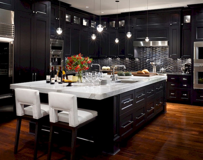 59+ Marvelous Black Kitchen Cabinets Design Ideas - Page 39 of 61